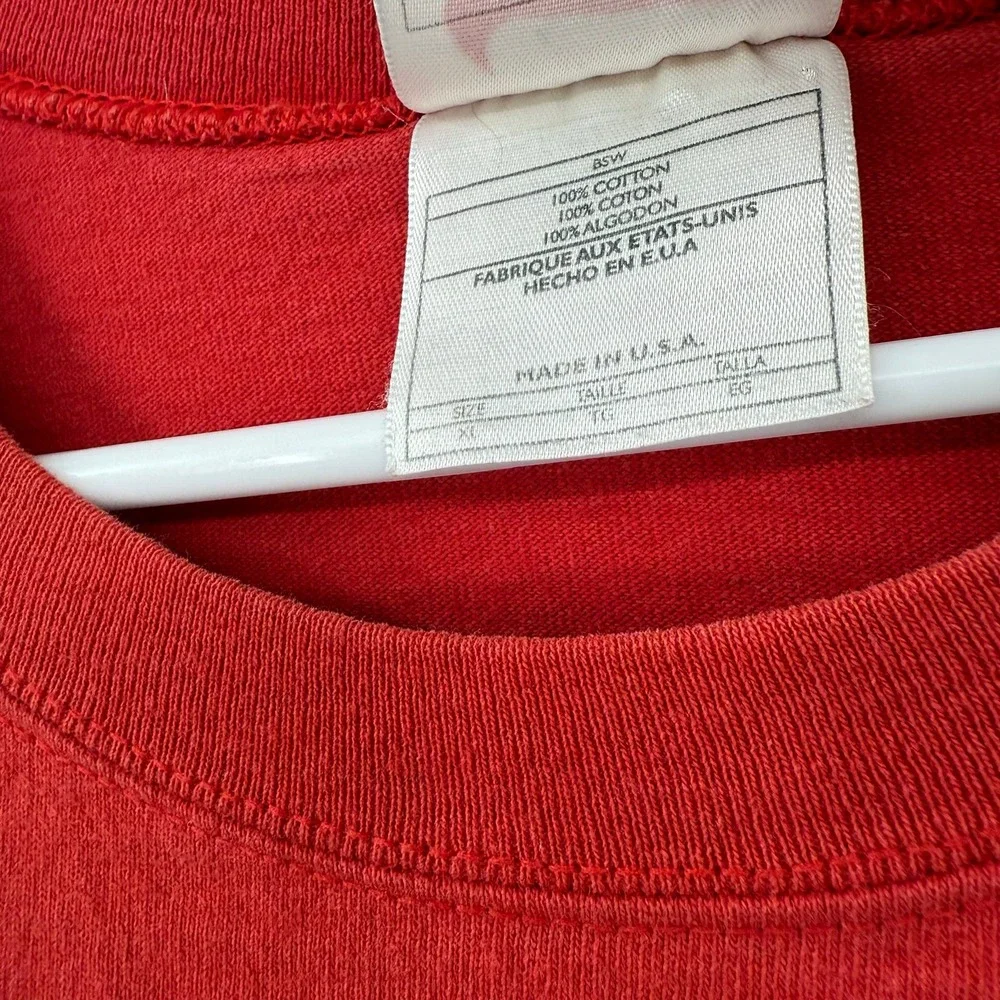 VIntage Nike Shirt Men red Swoosh 90s‎ Basketball USA Made